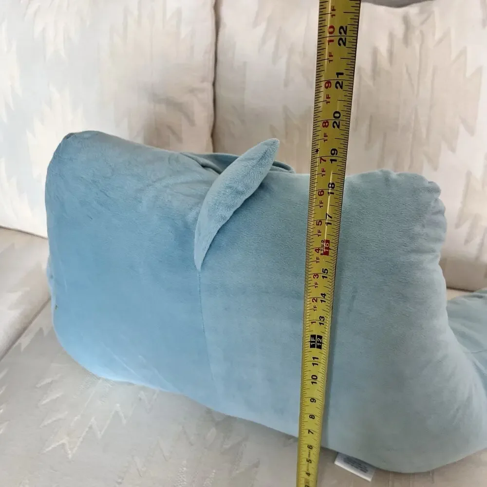 Shark Lounge/Reading Pillow Large 33x18” Kohls The Big One Kids Light Blue